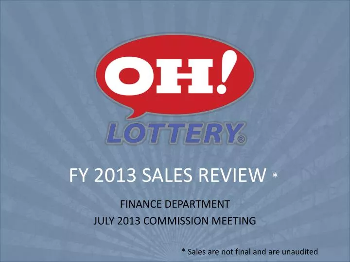 fy 2013 sales review