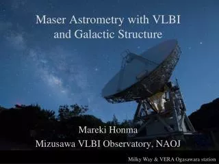 Maser Astrometry with VLBI and Galactic Structure