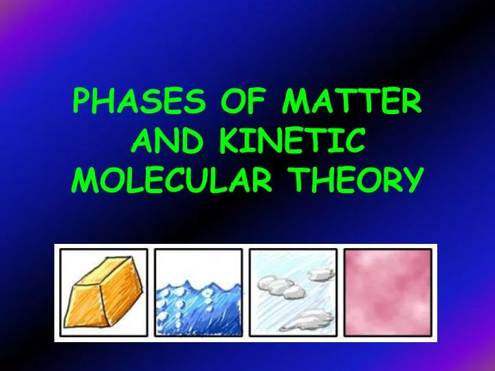 phases of matter and kinetic molecular theory