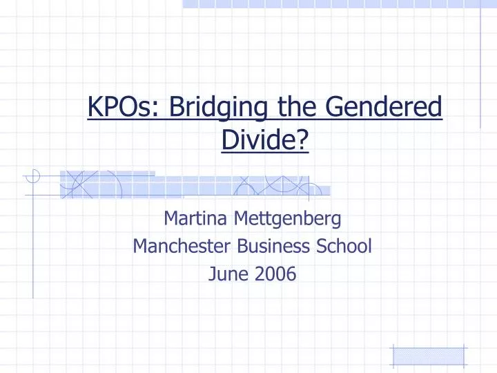 kpos bridging the gendered divide