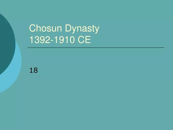 chosun dynasty 1392 1910 ce