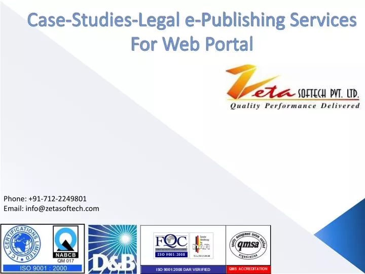 case studies legal e publishing services for web portal