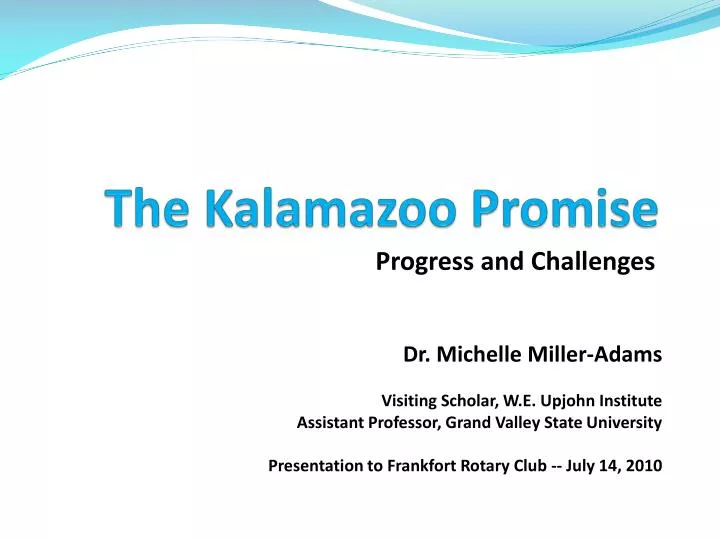 the kalamazoo promise