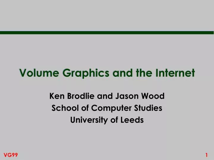 volume graphics and the internet