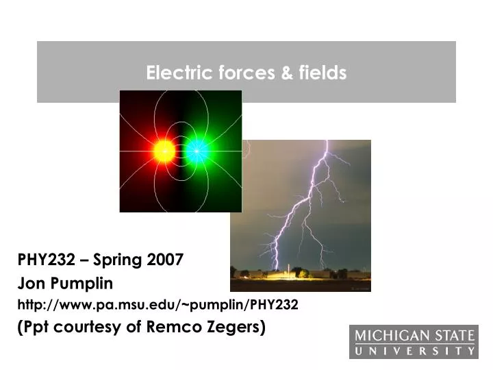 electric forces fields
