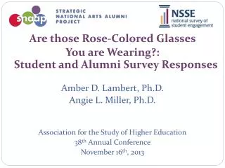 Are those Rose-Colored Glasses You are Wearing?: Student and Alumni Survey Responses