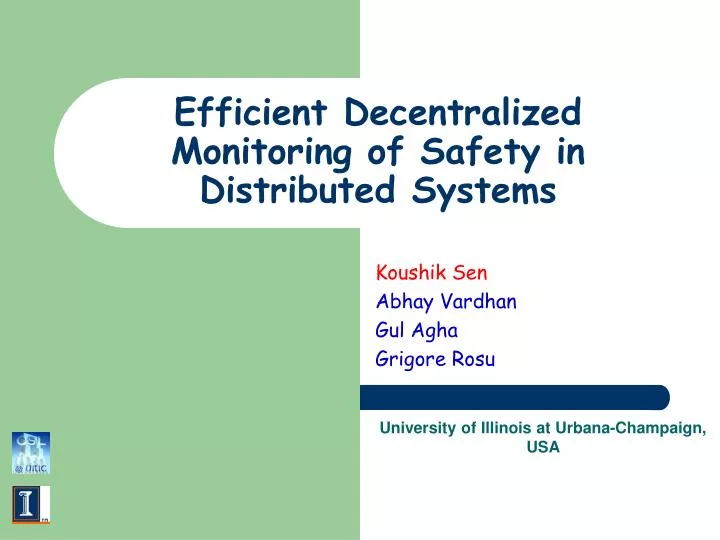 efficient decentralized monitoring of safety in distributed systems