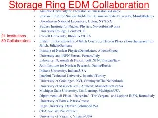 Storage Ring EDM Collaboration