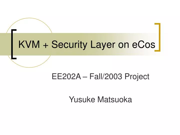 kvm security layer on ecos