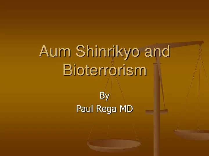 aum shinrikyo and bioterrorism