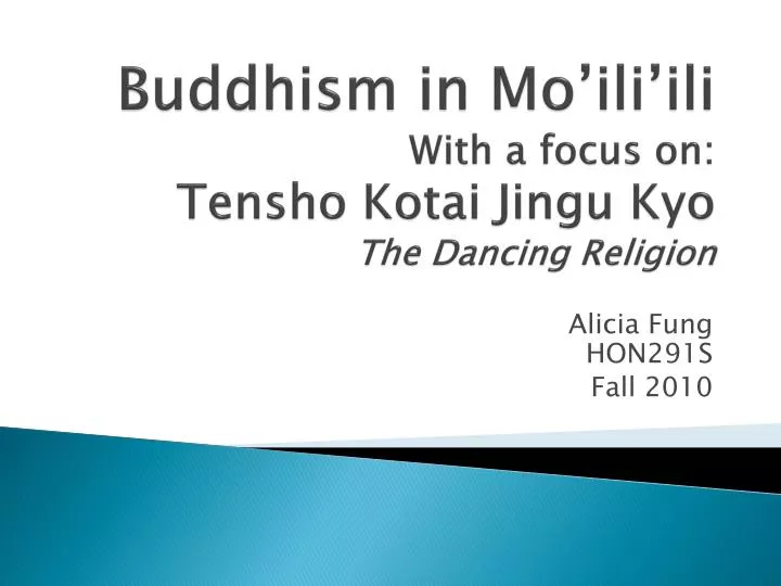 buddhism in mo ili ili with a focus on tensho kotai jingu kyo the dancing religion