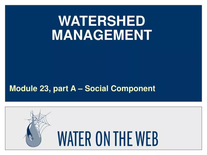 watershed management