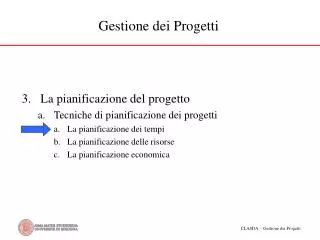 gestione dei progetti