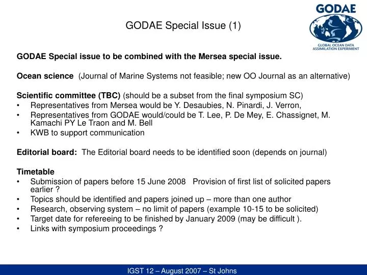 godae special issue 1