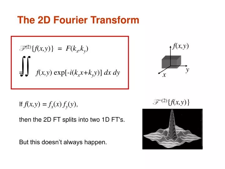 the 2d fourier transform