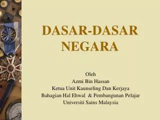 dasar dasar negara