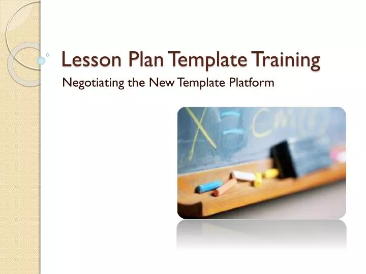 lesson plan template training