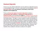 Uranium Deposits - slide 1