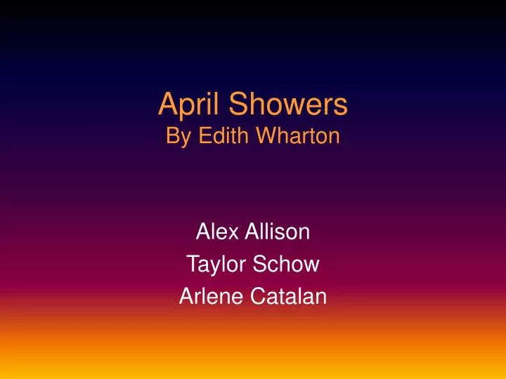 april showers by edith wharton