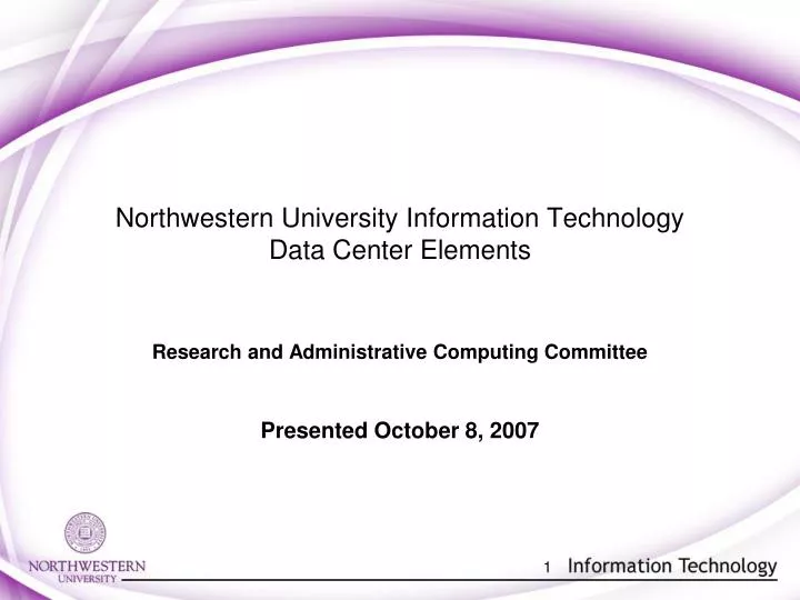 northwestern university information technology data center elements