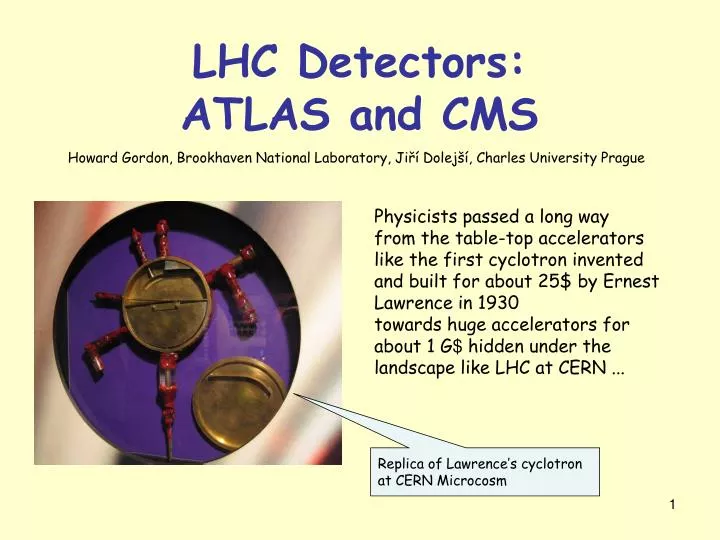 lhc detectors atlas and c ms