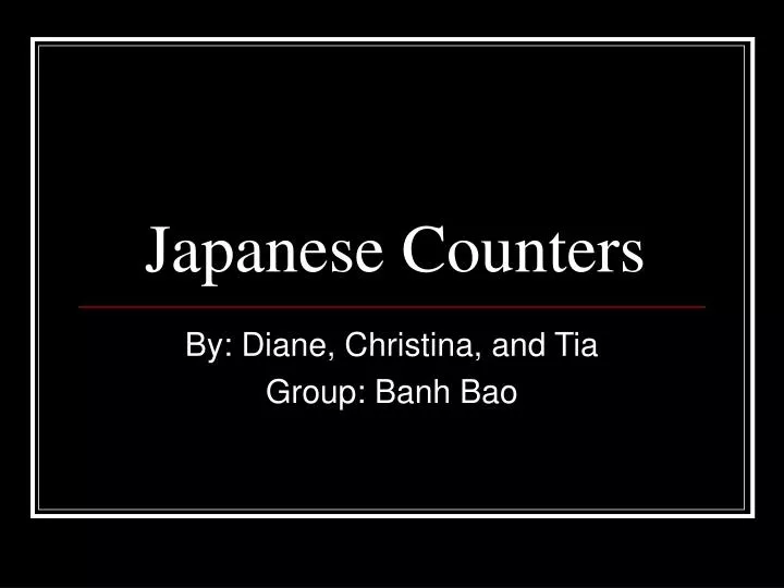 japanese counters