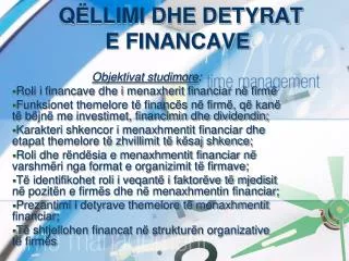 q llimi dhe detyrat e financave