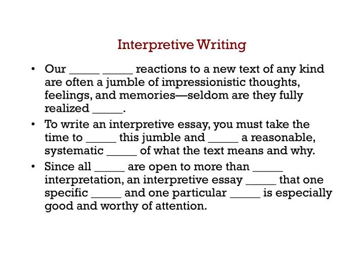 interpretive writing