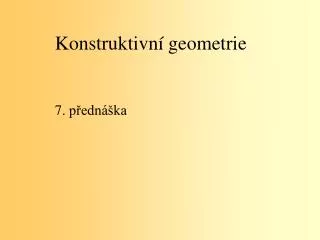konstruktivn geometrie 7 p edn ka