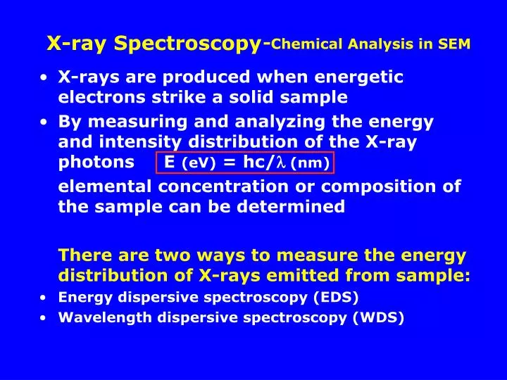 x ray spectroscopy