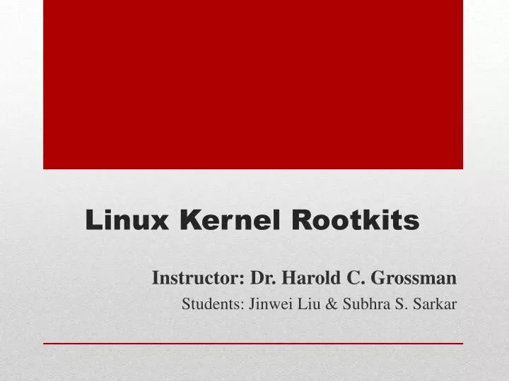 linux kernel rootkits