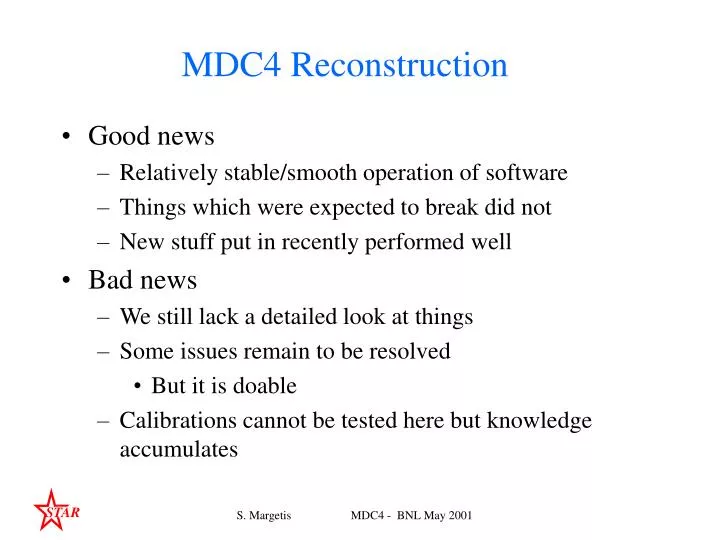 mdc4 reconstruction