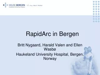 RapidArc in Bergen