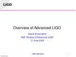 Overview of Advanced LIGO - slide 1