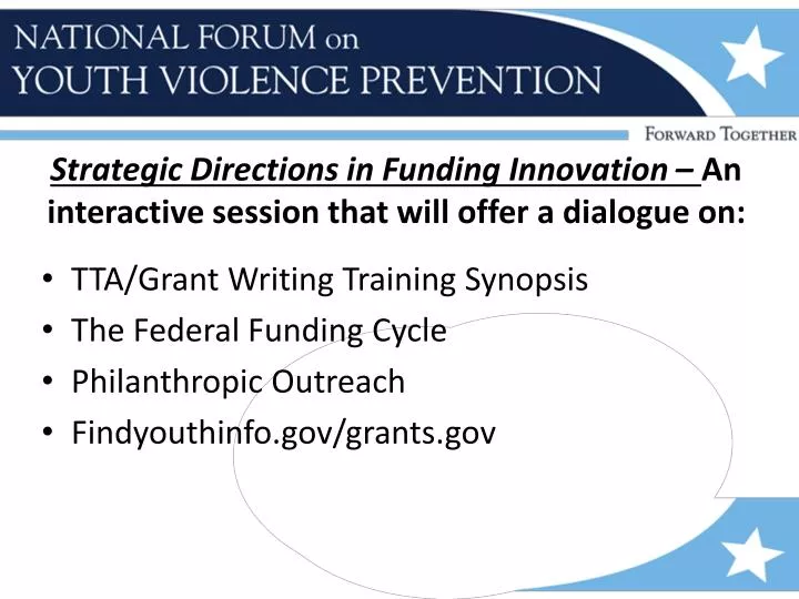 strategic directions in funding innovation an interactive session that will offer a dialogue on