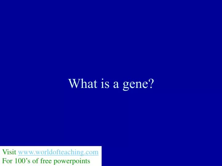 what is a gene