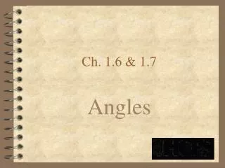 Ch. 1.6 &amp; 1.7