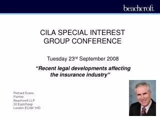 CILA SPECIAL INTEREST GROUP CONFERENCE