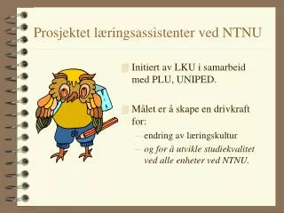 prosjektet l ringsassistenter ved ntnu