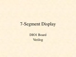 7-Segment Display