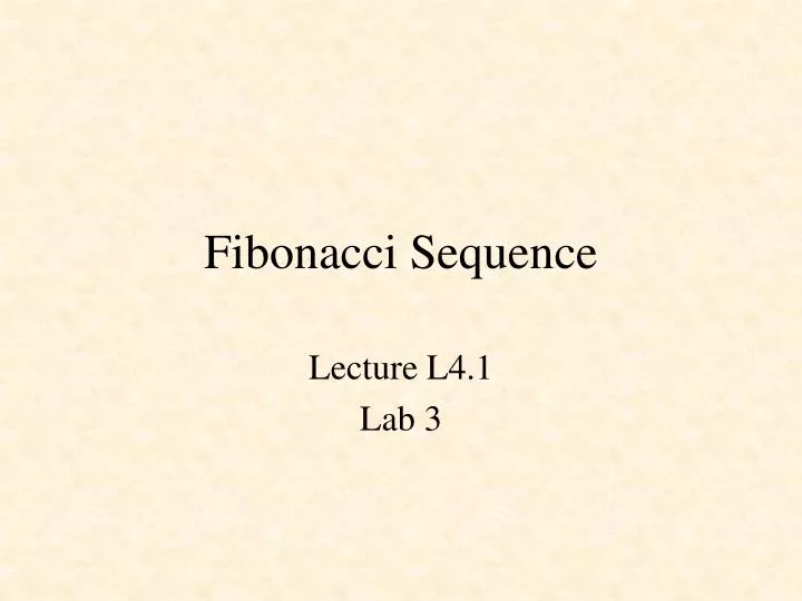 fibonacci sequence