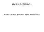 Understanding Word Choice: Analyzing Language for Impact in Writing - slide 1