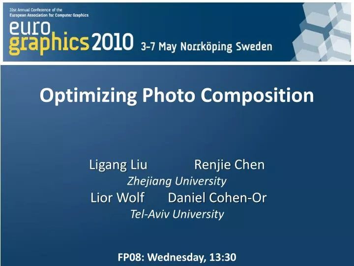 optimizing photo composition