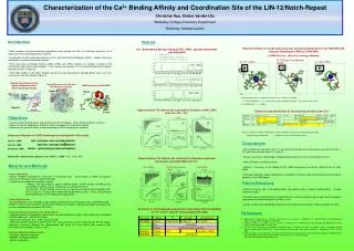 Characterization of the Ca 2+ Binding Affinity and Coordination Site of the LIN-12/Notch-Repeat