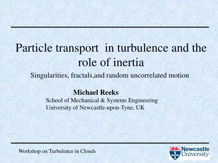 particle transport in turbulence and the role of inertia