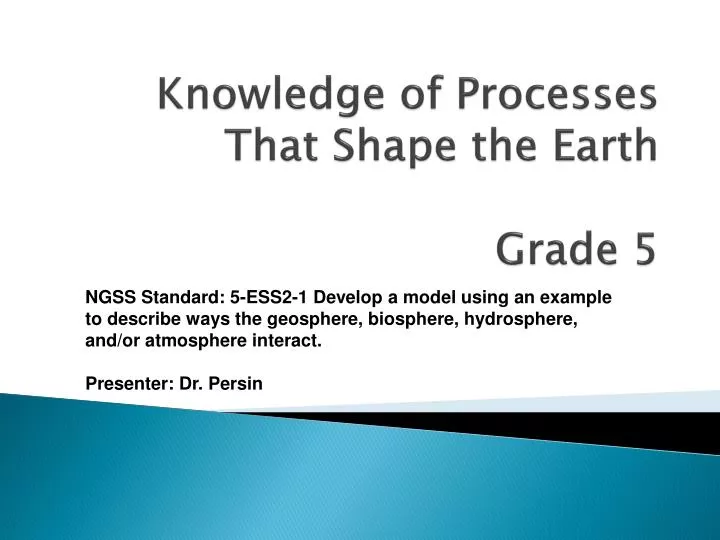 knowledge of processes that shape the earth grade 5