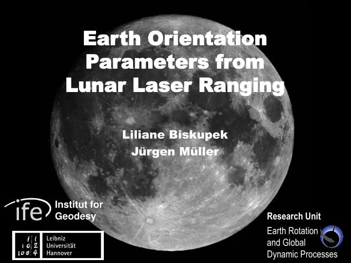 earth orientation parameters from lunar laser ranging