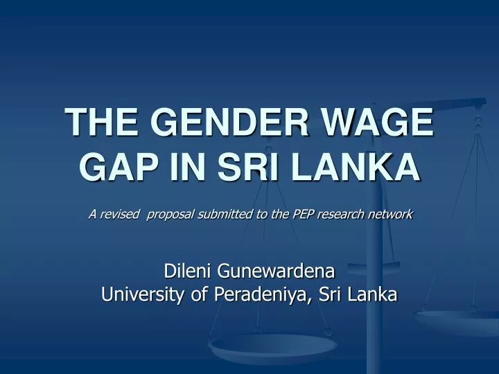 the gender wage gap in sri lanka