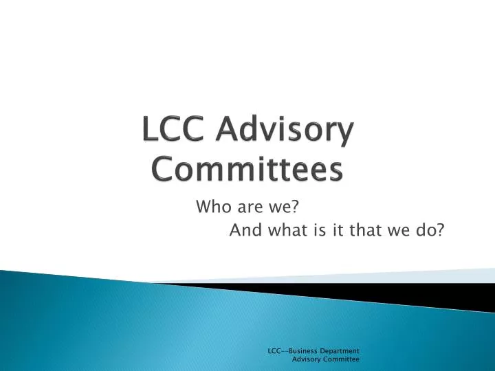 lcc advisory committees