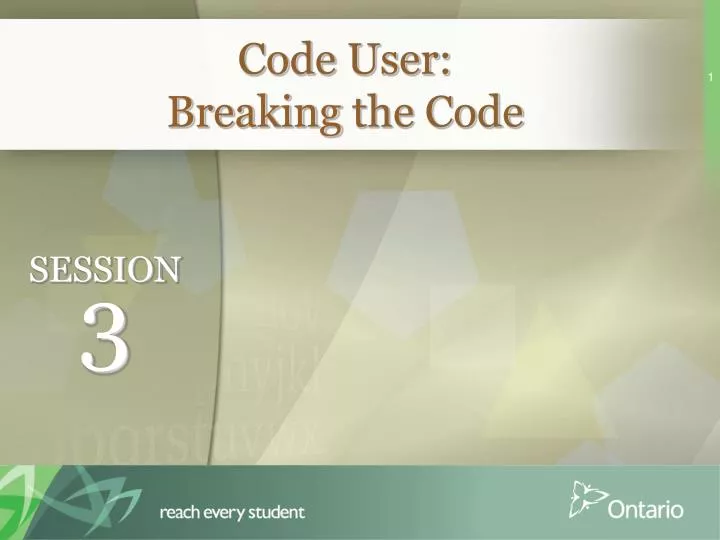 code user breaking the code